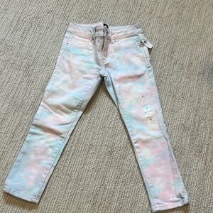 Gap girls denim tie dye print skinny size 6